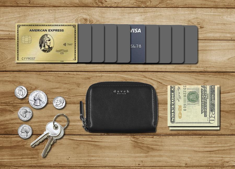 MINI ZIPPER WALLET - Black - Image 6